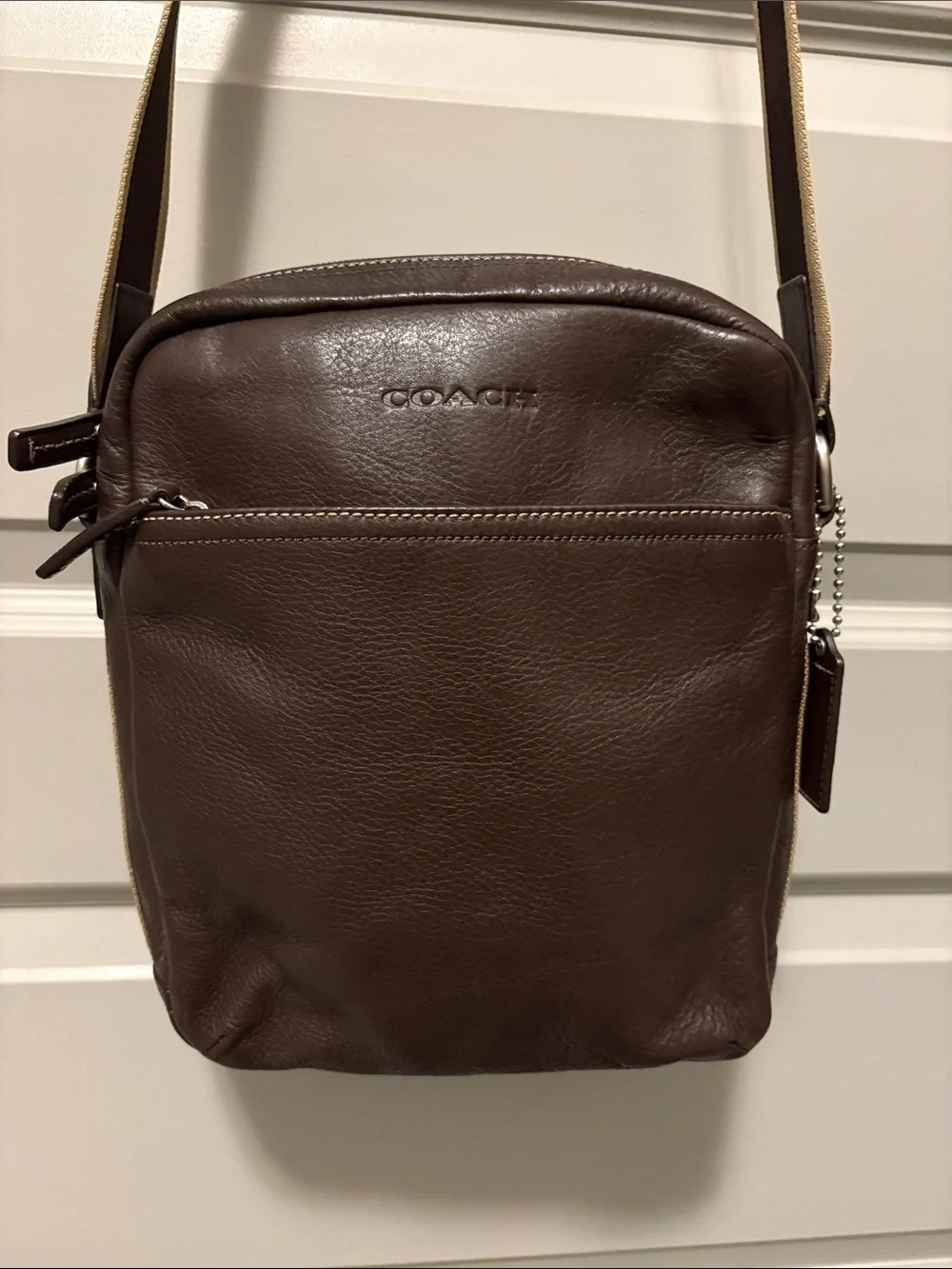 Coach Men's Heritage Pebbled Leather Flight Bag
